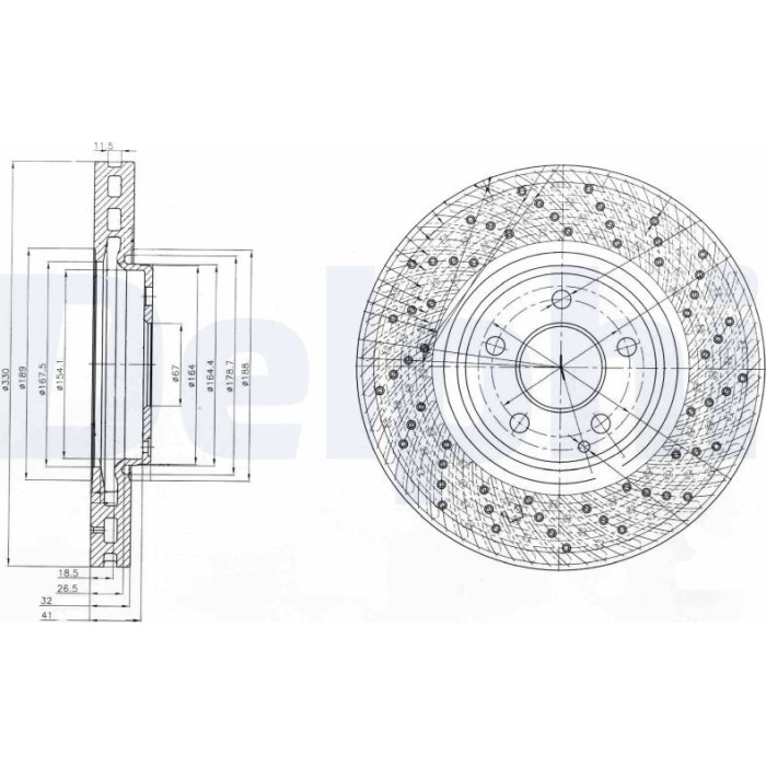Delphi BG9014 Bremsscheibe Delphi BG9014 Bremsscheibe