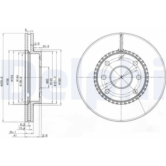 Delphi BG3790 Bremsscheibe Delphi BG3790 Bremsscheibe