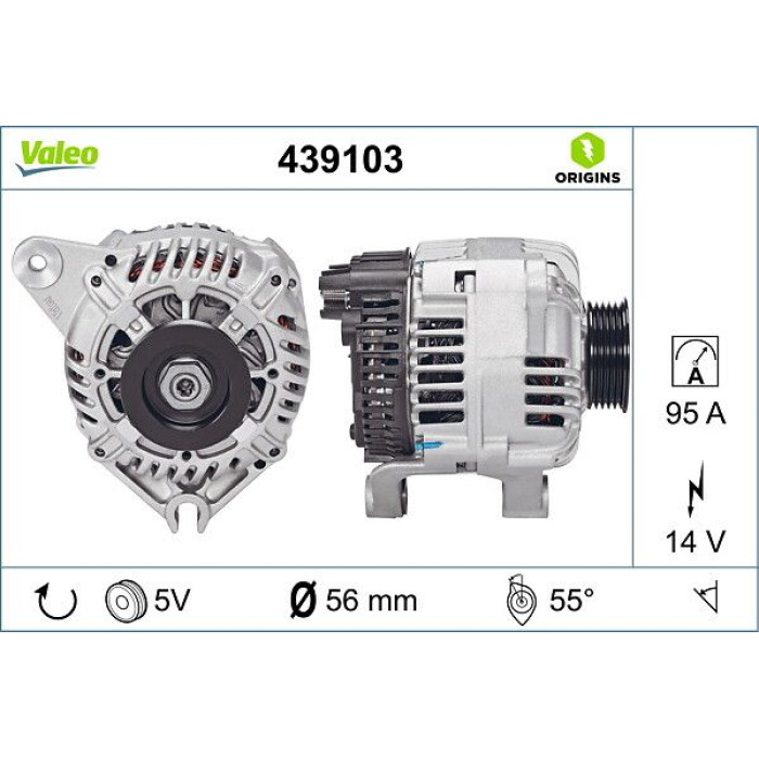 Valeo 439103 Generator ORIGINS - NEW O.E. TECHNOLOGIE Valeo 439103 Generator ORIGINS - NEW O.E. TECHNOLOGIE