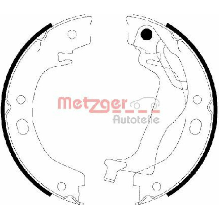 Metzger MG 212 Bremsbackensatz, Feststellbremse Metzger MG 212 Bremsbackensatz, Feststellbremse