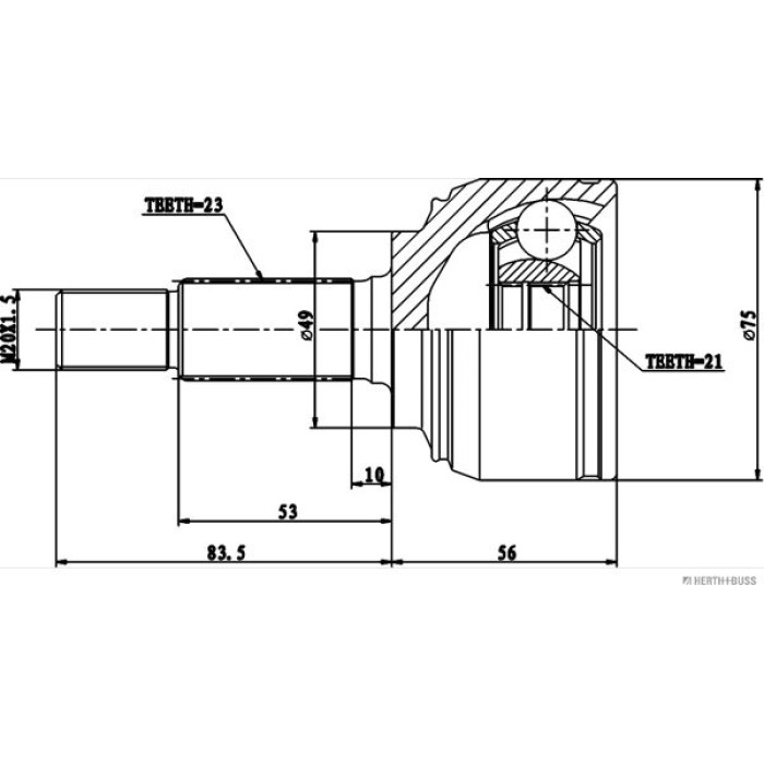 Gelenksatz, Antriebswelle J2821050 Gelenksatz, Antriebswelle J2821050