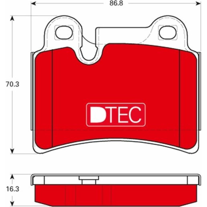 TRW GDB1722DTE Bremsbelagsatz, Scheibenbremse DTEC COTEC TRW GDB1722DTE Bremsbelagsatz, Scheibenbremse DTEC COTEC
