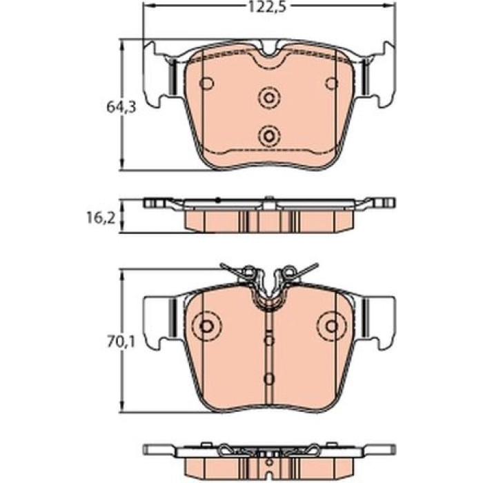 TRW GDB2154 Bremsbelagsatz, Scheibenbremse TRW GDB2154 Bremsbelagsatz, Scheibenbremse