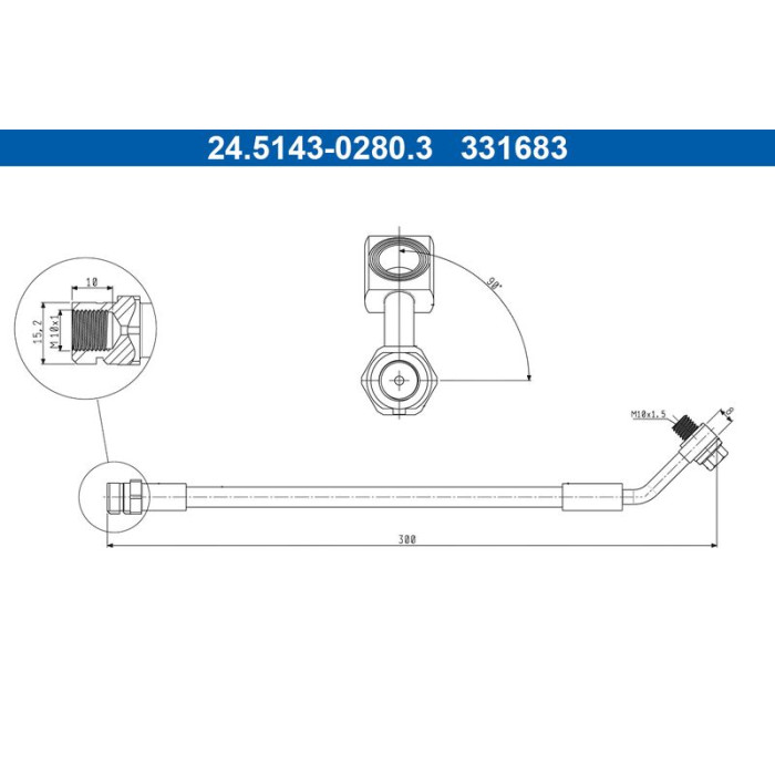 ATE 24.5143-0280.3 Bremsschlauch