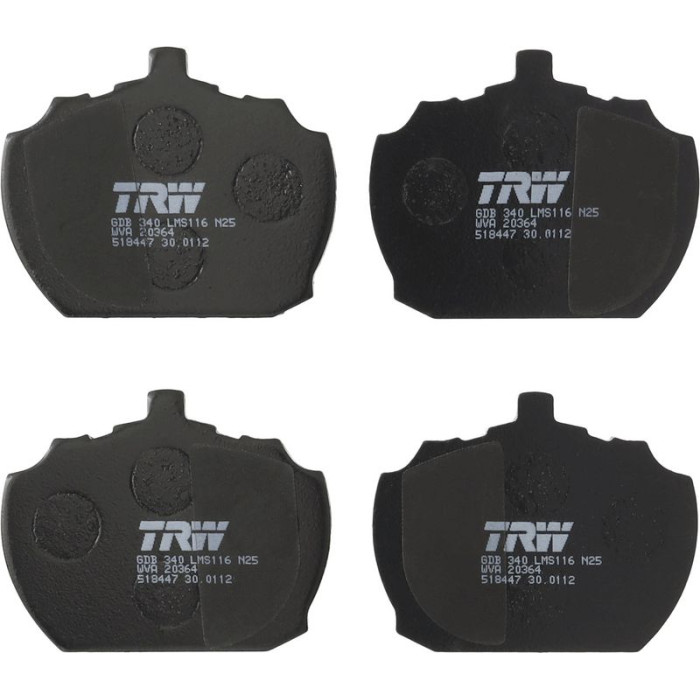 TRW GDB340 Bremsbelagsatz, Scheibenbremse TRW GDB340 Bremsbelagsatz, Scheibenbremse
