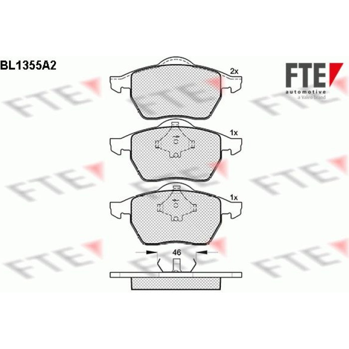 FTE 9010136 Bremsbelagsatz, Scheibenbremse FTE 9010136 Bremsbelagsatz, Scheibenbremse