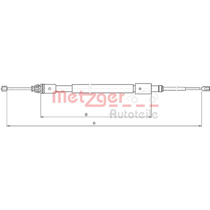 Metzger 10.4714 Seilzug, Feststellbremse Metzger 10.4714 Seilzug, Feststellbremse