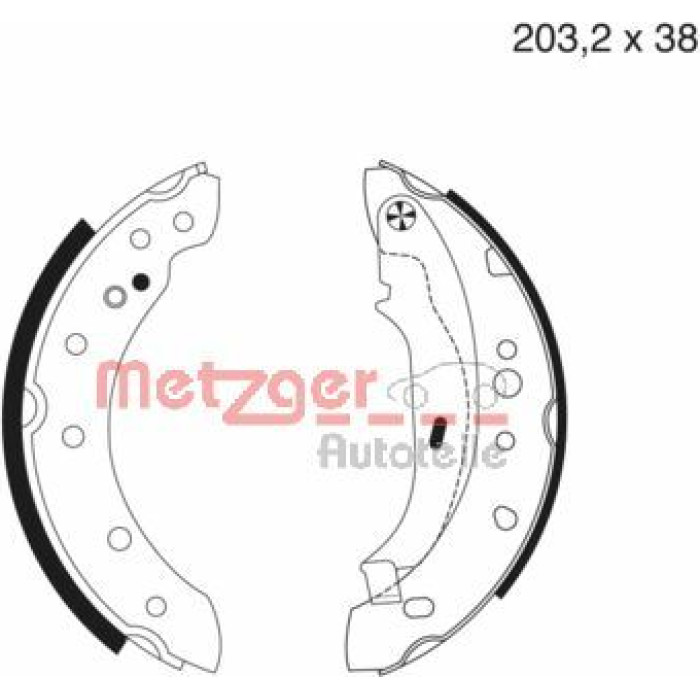 Metzger MG 984 Bremsbackensatz Metzger MG 984 Bremsbackensatz
