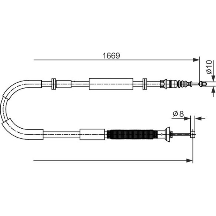BOSCH 1 987 482 588 Seilzug, Feststellbremse