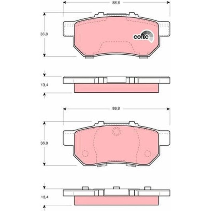 TRW GDB3113 Bremsbelagsatz, Scheibenbremse TRW GDB3113 Bremsbelagsatz, Scheibenbremse