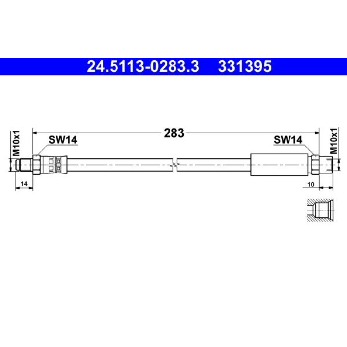 ATE 24.5113-0283.3 Bremsschlauch ATE 24.5113-0283.3 Bremsschlauch