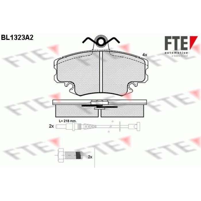 FTE 9010110 Bremsbelagsatz, Scheibenbremse