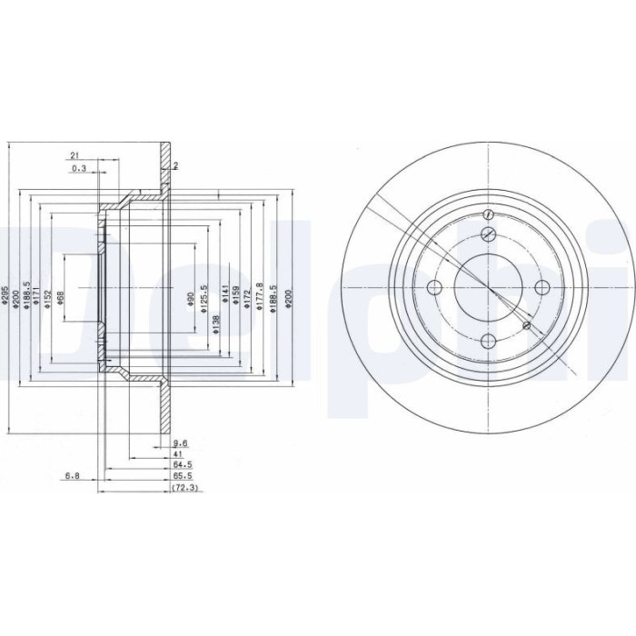 Delphi BG2721 Bremsscheibe