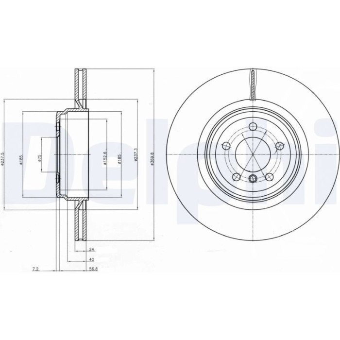 Delphi BG9078C Bremsscheibe