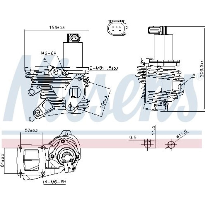 Nissens 98189 AGR-Ventil FIRST FIT Nissens 98189 AGR-Ventil FIRST FIT