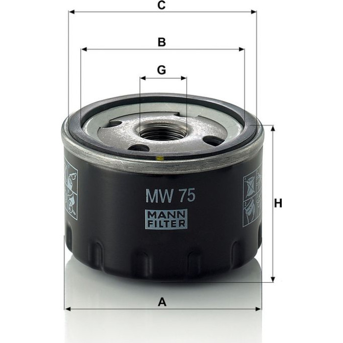 Mann-Filter MW 75 Ölfilter Mann-Filter MW 75 Ölfilter