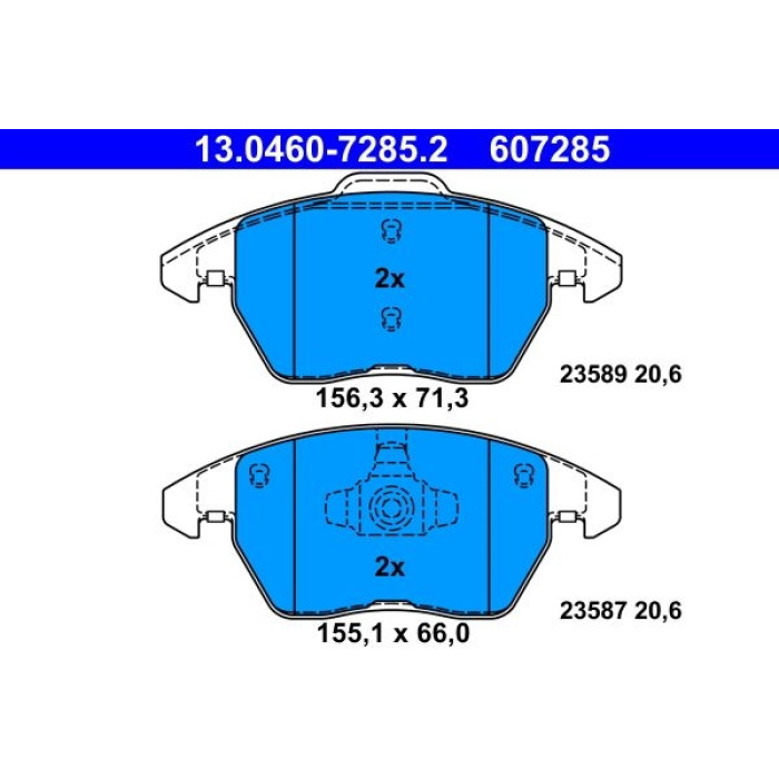 ATE 13.0460-7285.2 Bremsbelagsatz, Scheibenbremse ATE 13.0460-7285.2 Bremsbelagsatz, Scheibenbremse