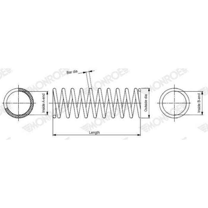 Monroe SP3046 Fahrwerksfeder SPRINGS Monroe SP3046 Fahrwerksfeder SPRINGS
