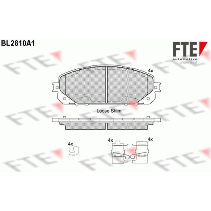 FTE 9011000 Bremsbelagsatz, Scheibenbremse FTE 9011000 Bremsbelagsatz, Scheibenbremse
