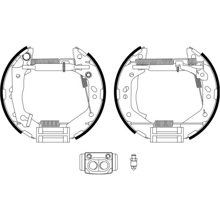 Hella 8DB 355 022-781 Bremsbackensatz Shoe Kit Pro Hella 8DB 355 022-781 Bremsbackensatz Shoe Kit Pro