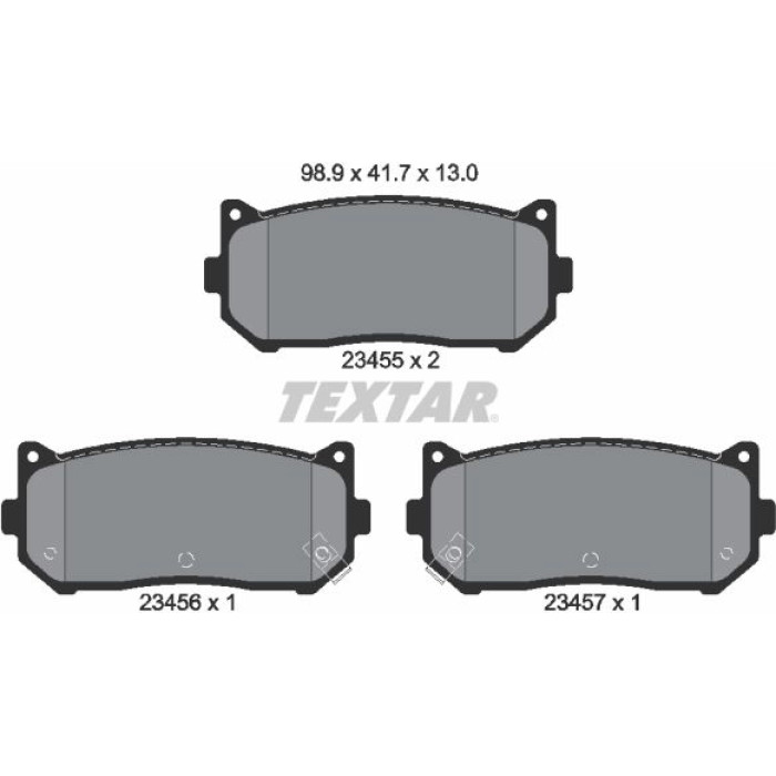 Textar 2345501 Bremsbelagsatz, Scheibenbremse Textar 2345501 Bremsbelagsatz, Scheibenbremse