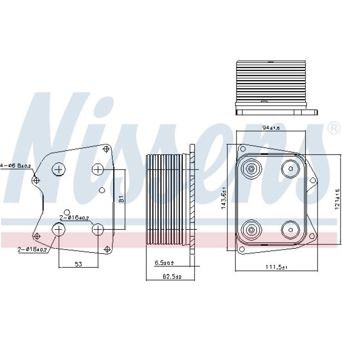Nissens 90824 Ölkühler, Motoröl Nissens 90824 Ölkühler, Motoröl