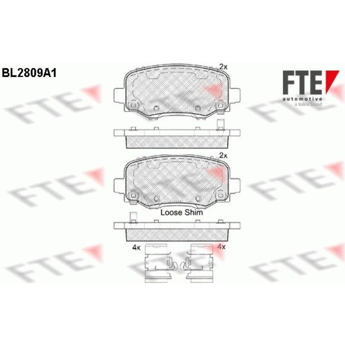 FTE 9010998 Bremsbelagsatz, Scheibenbremse
