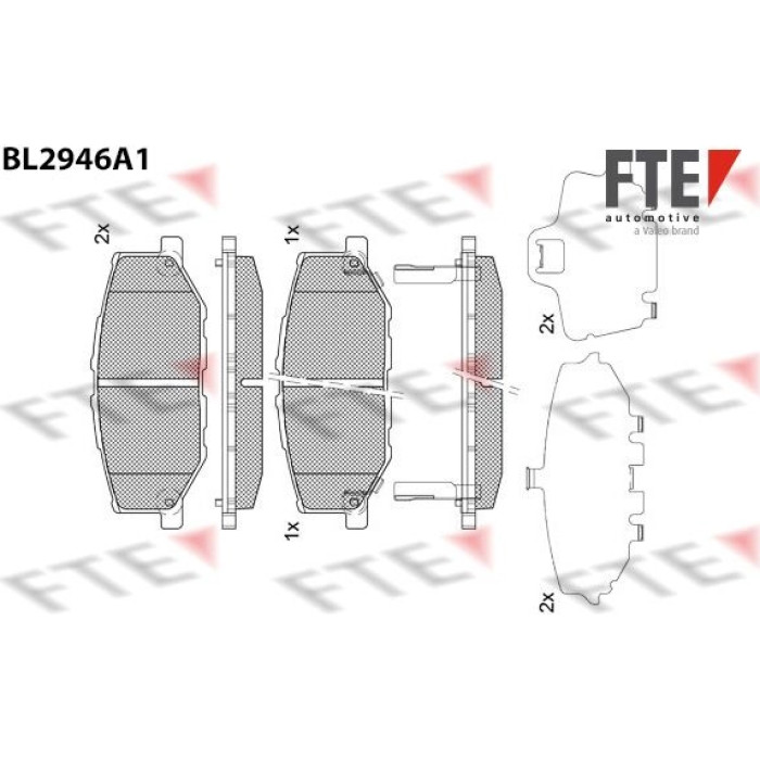 FTE 9011190 Bremsbelagsatz, Scheibenbremse FTE 9011190 Bremsbelagsatz, Scheibenbremse
