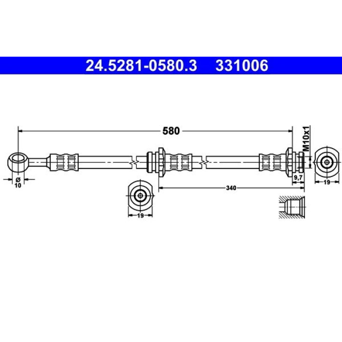 ATE 24.5281-0580.3 Bremsschlauch ATE 24.5281-0580.3 Bremsschlauch