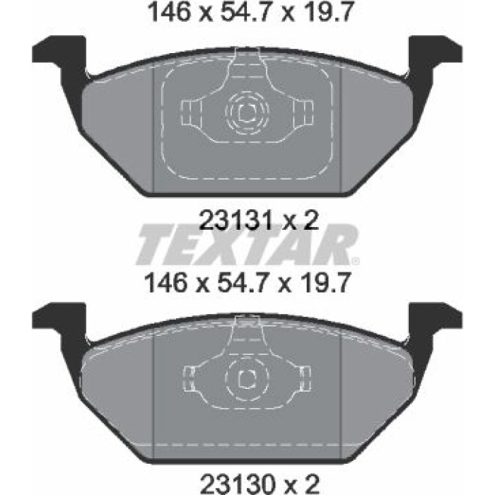 Textar 2313081 Bremsbelagsatz, Scheibenbremse epad Textar 2313081 Bremsbelagsatz, Scheibenbremse epad