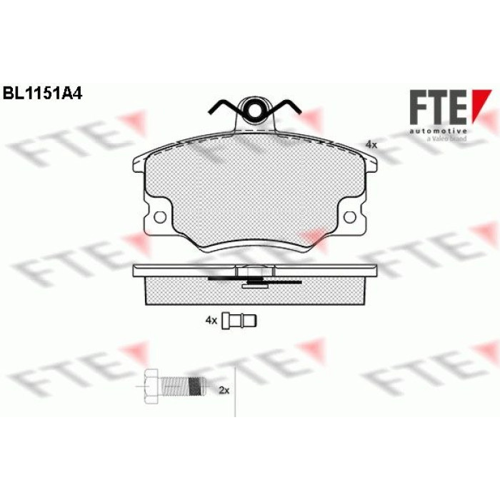 FTE 9010042 Bremsbelagsatz, Scheibenbremse FTE 9010042 Bremsbelagsatz, Scheibenbremse