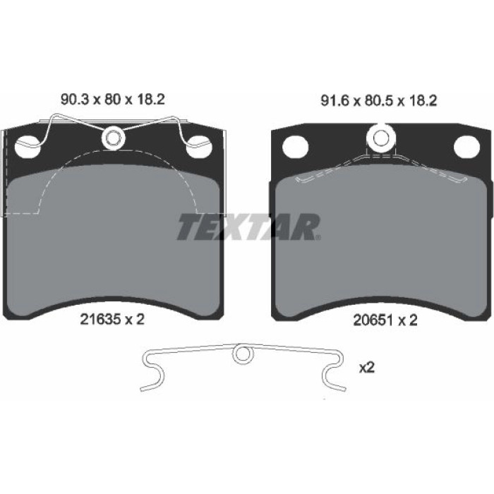Textar 2163501 Bremsbelagsatz, Scheibenbremse Q+ Textar 2163501 Bremsbelagsatz, Scheibenbremse Q+