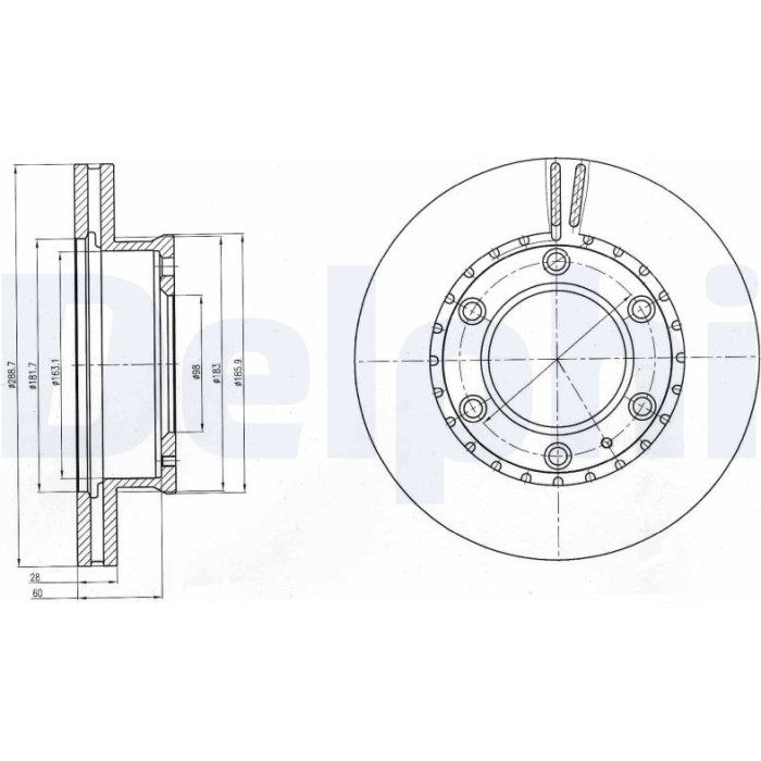 Delphi BG4297 Bremsscheibe