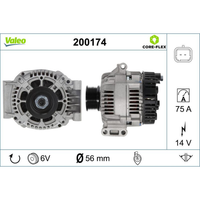 Valeo 200174 Generator CORE-FLEX