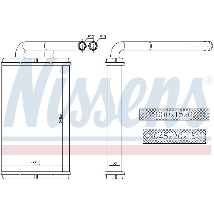 Nissens 73676 Wärmetauscher, Innenraumheizung Nissens 73676 Wärmetauscher, Innenraumheizung
