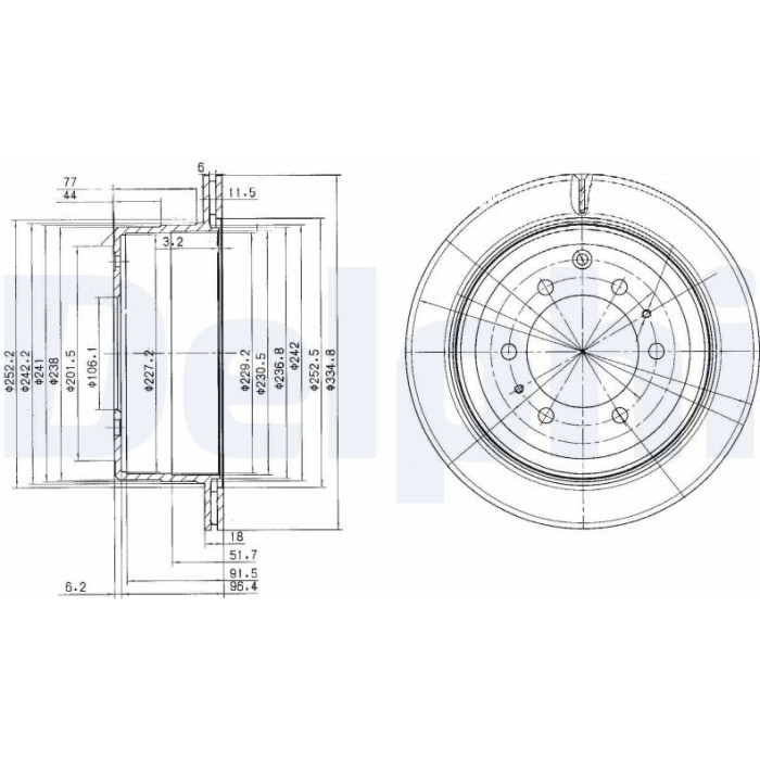 Delphi BG3188 Bremsscheibe Delphi BG3188 Bremsscheibe