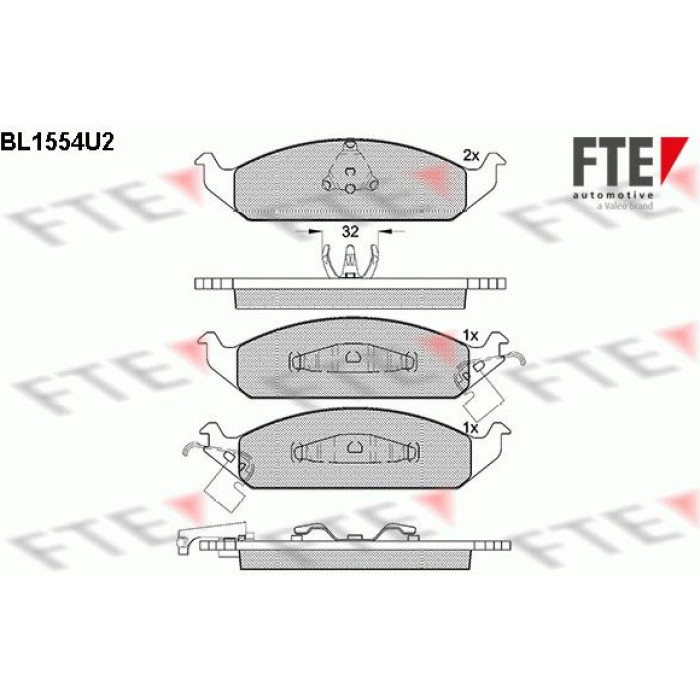 FTE 9011063 Bremsbelagsatz, Scheibenbremse