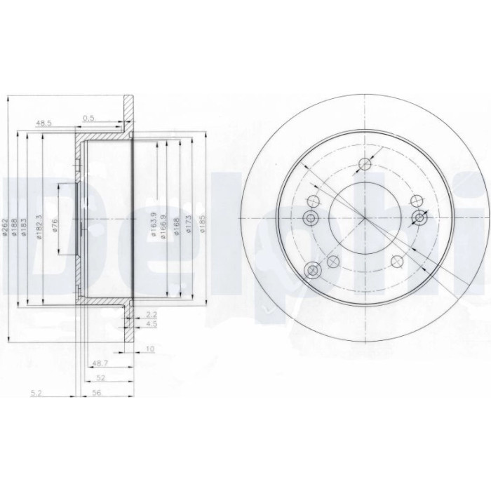Delphi BG3799 Bremsscheibe Delphi BG3799 Bremsscheibe
