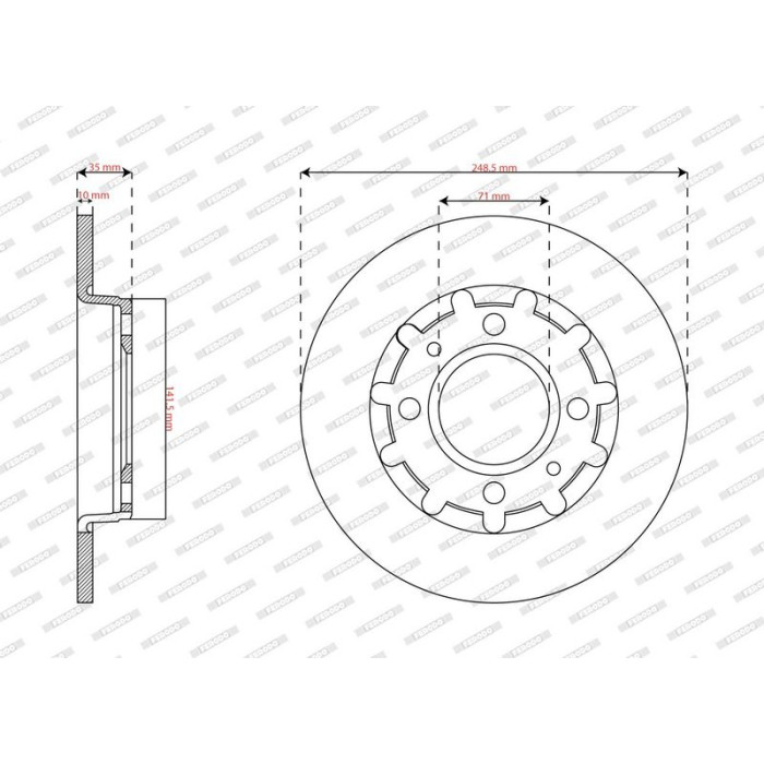 Ferodo DDF2985C Bremsscheibe PREMIER Ferodo DDF2985C Bremsscheibe PREMIER