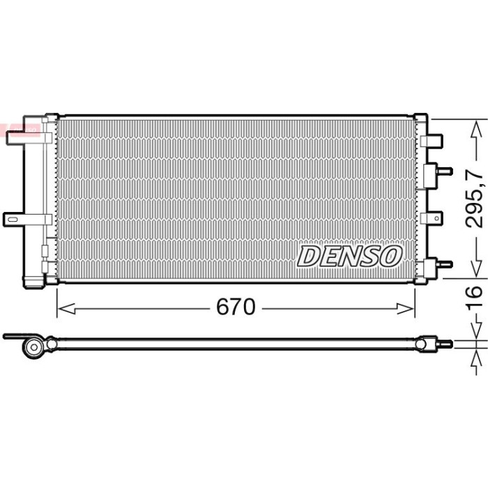 Denso DCN10053 Kondensator, Klimaanlage Denso DCN10053 Kondensator, Klimaanlage