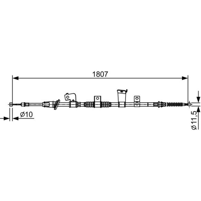 BOSCH 1 987 482 569 Seilzug, Feststellbremse BOSCH 1 987 482 569 Seilzug, Feststellbremse