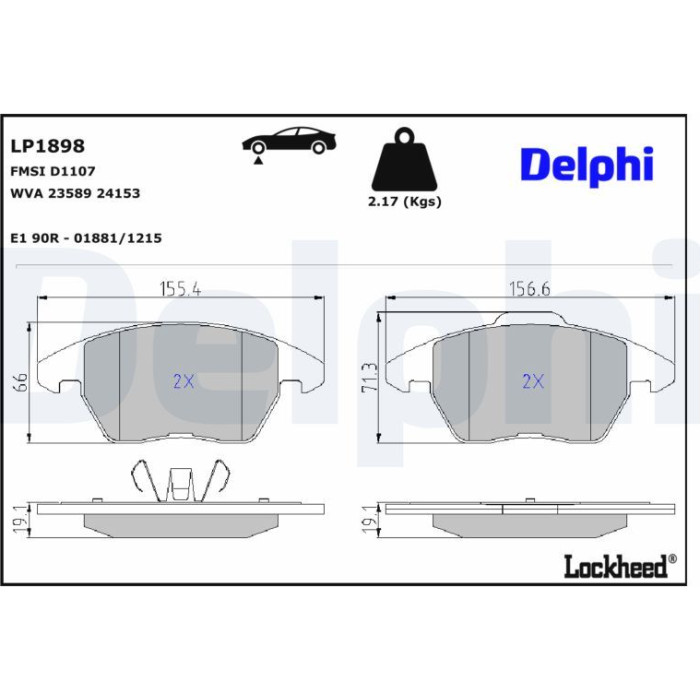 Bremsbelagsatz, Scheibenbremse LP1898 Bremsbelagsatz, Scheibenbremse LP1898