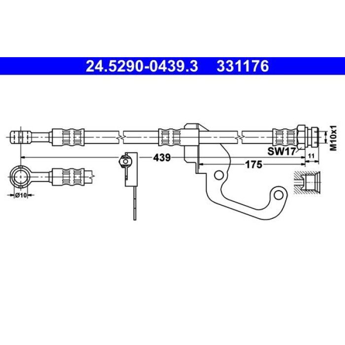 ATE 24.5290-0439.3 Bremsschlauch