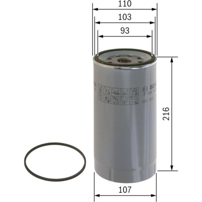 BOSCH F 026 402 138 Kraftstofffilter
