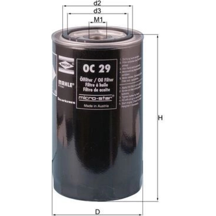 Knecht OC 29 Ölfilter Knecht OC 29 Ölfilter