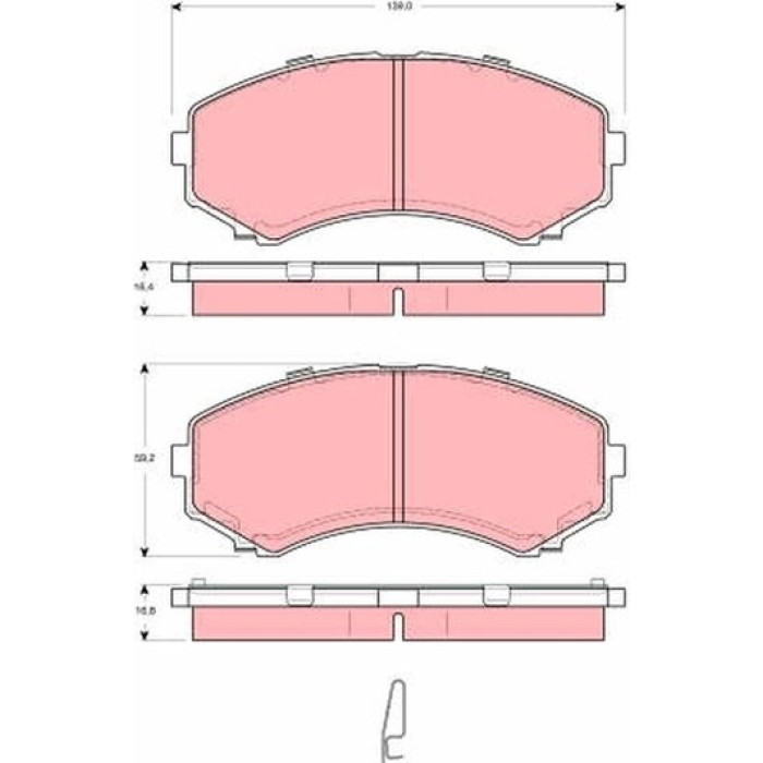 TRW GDB3254 Bremsbelagsatz, Scheibenbremse TRW GDB3254 Bremsbelagsatz, Scheibenbremse