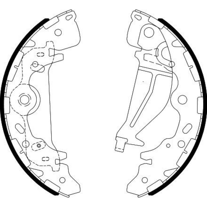 Hella 8DB 355 003-001 Bremsbackensatz Hella 8DB 355 003-001 Bremsbackensatz
