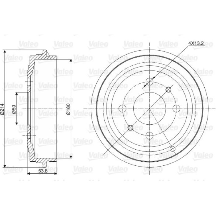 Valeo 237027 Bremstrommel