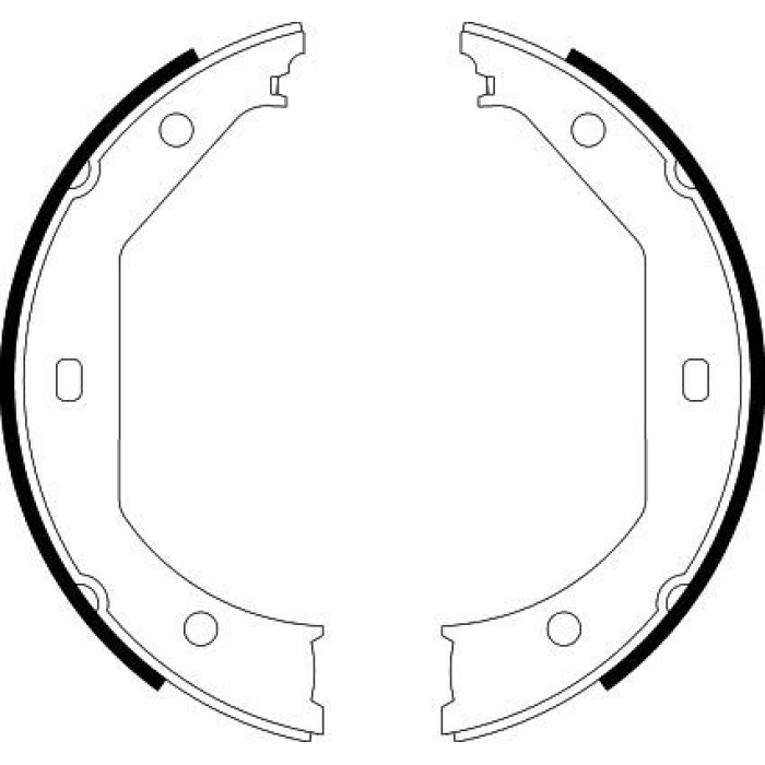 Hella 8DA 355 050-381 Bremsbackensatz, Feststellbremse Hella 8DA 355 050-381 Bremsbackensatz, Feststellbremse
