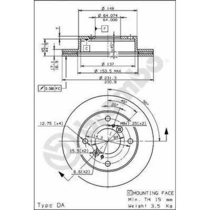Brembo 09.6741.10 Bremsscheibe PRIME LINE Brembo 09.6741.10 Bremsscheibe PRIME LINE